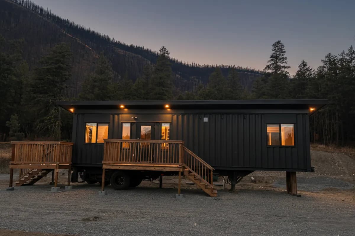 NED Living modular home exterior — rural BC installation